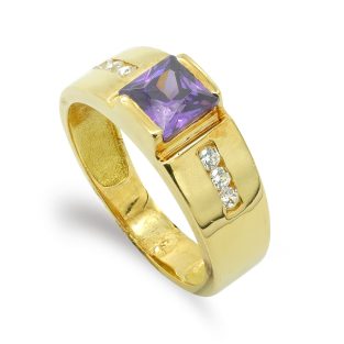 18K SORTIJA ORO AMARILLO CON PIEDRAS