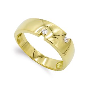 18K SORTIJA ORO AMARILLO CON CIRCONITAS