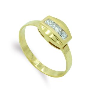 18K SORTIJA ORO AMARILLO COMUNION CON CIRCONITAS