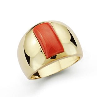 18K SORTIJA CORAL FINO