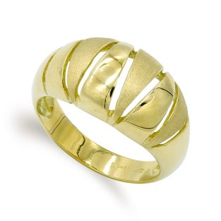 18K SORTIJA ORO AMARILLO MATE Y BRILLO