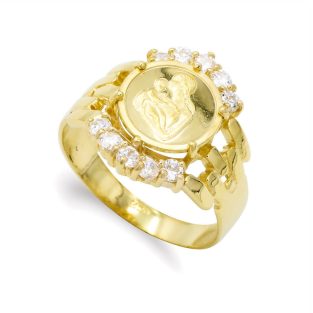 18K SORTIJA ORO AMARILLO MADRE 10 CIRCONITAS