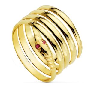 18K SORTIJA SERPIENTE 4 VUELTAS