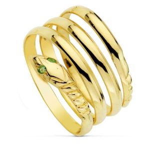 18K SORTIJA SERPIENTE 3 VUELTAS