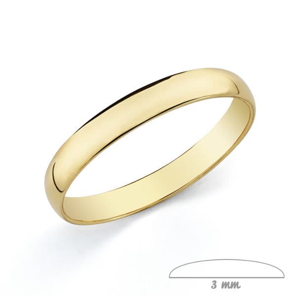9K ALIANZA ORO AMARILLO LISA 3 MM