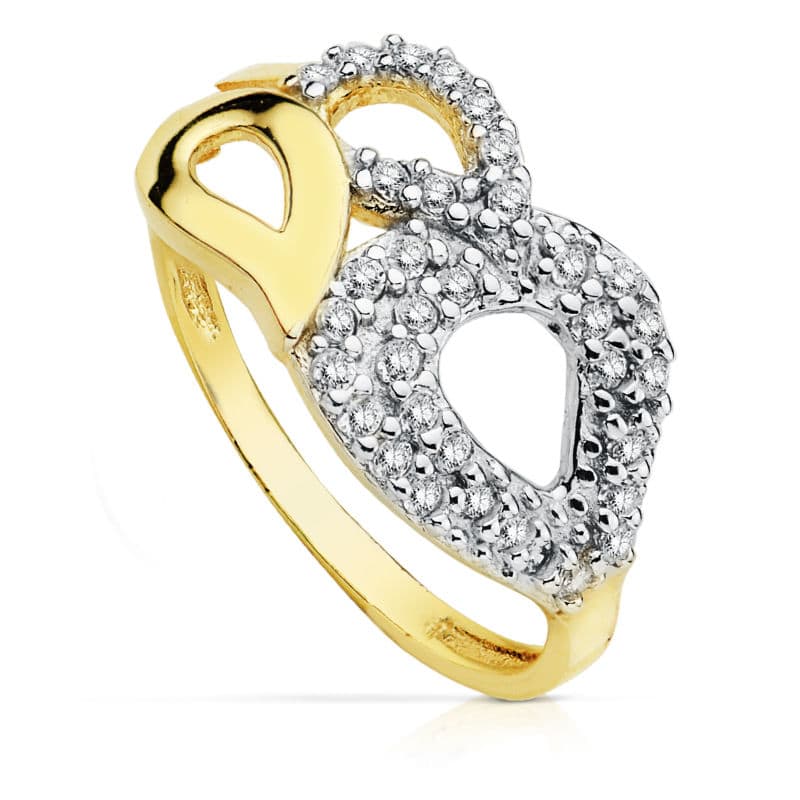 9K SORTIJA BICOLOR CIRCONITAS