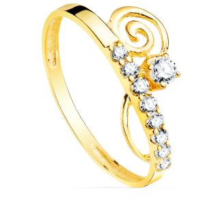 9K SORTIJA ORO AMARILLO CON CIRCONITAS ANCHO CUERPO 1.8 MM