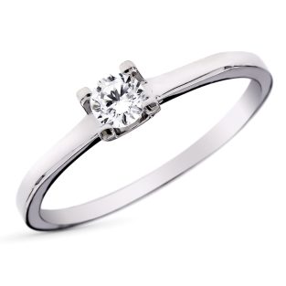 9K SOLITARIO ORO BLANCO CON GARRAS Y CIRCONITA 4 MM