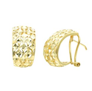 9K PENDIENTES CALADOS TALLADOS OMEGA 17X10 MM