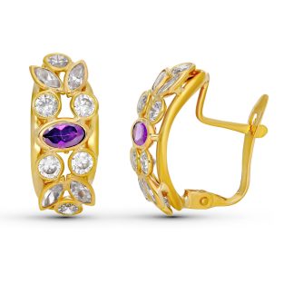 9K PENDIENTES ORO AMARILLO CIRCONITAS