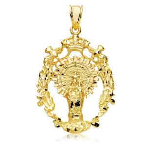 9K ESCUDO VIRGEN DEL PILAR 35X28 MM