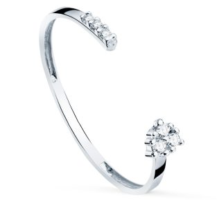 18K SORTIJA DIAMANTES 0.040 QT ORO BLANCO CUERPO 1.10 MM S2