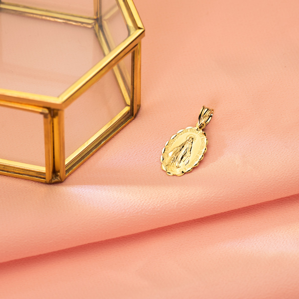 18K MEDALLA ESCAPULARIO VIRGEN DE LA MILAGROSA 23X14 MM 1.60 GR - Imagen 2