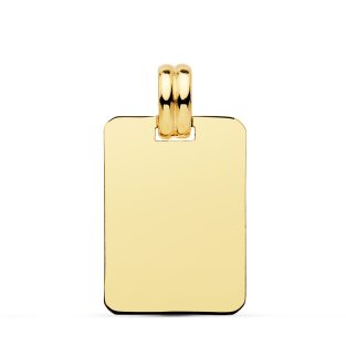 18K CHAPA LISA EN BRILLO 20X14 MM