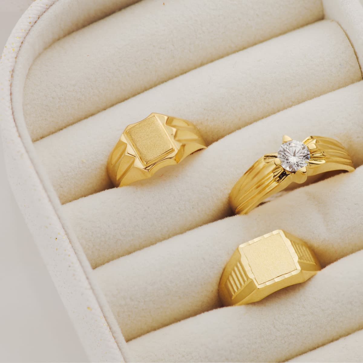 18K SELLO ORO AMARILLO HUECO PARA CADETE ANCHO 10 MM - Imagen 2