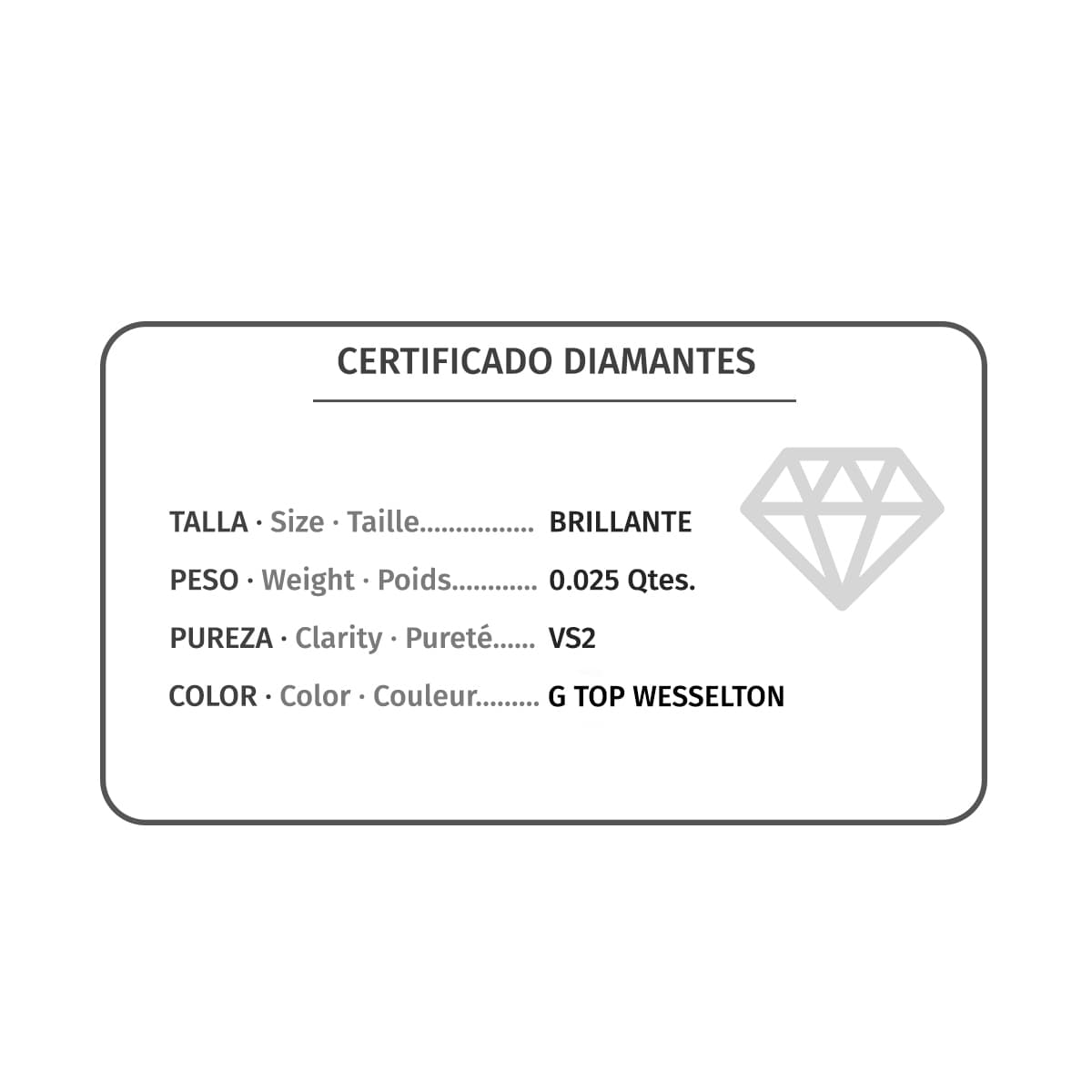 18K SORTIJA ORO BLANCO 5 DIAMANTES 0.025 QTS. CUERPO REDONDO 1 MM - Imagen 3